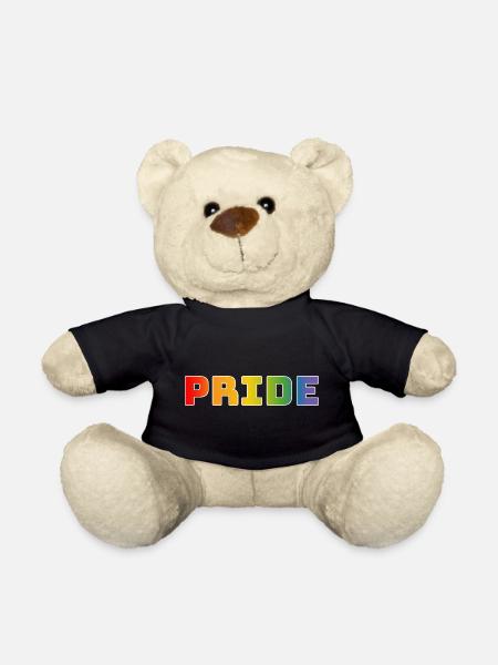 Regenbogen pride weiss - Teddy - Schwarz