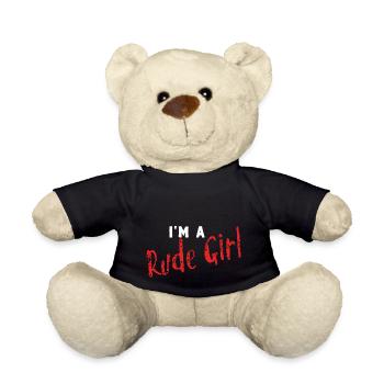 Funny naughty saying naughty girl gift - Teddy Bear - black - Front