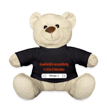 Baby- Babybauch - in 8 bis 9 Monaten - Vers.2 - Teddy - Schwarz - Vorne