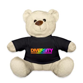 Typo Diversity Rainbow - Teddy Bear - black - Front