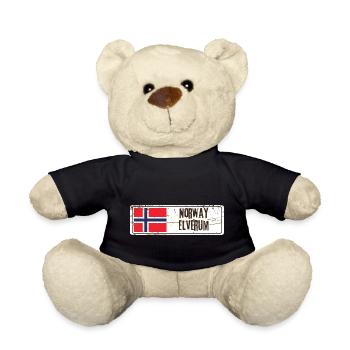Elverum Norwegen Flagge - Teddy - Schwarz - Vorne