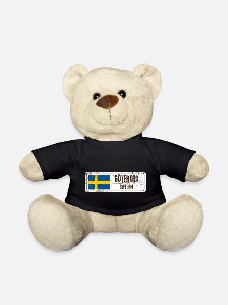 Göteborg Schweden Flagge - Teddy - Schwarz
