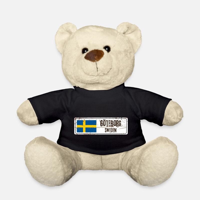 Göteborg Schweden Flagge - Teddy - Schwarz