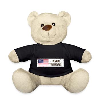 Memphis Drapeau des États-Unis - Nounours - noir - Devant