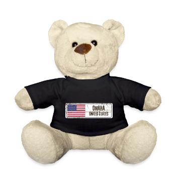 Omaha Flagge der Vereinigten Staaten - Teddy - Schwarz - Vorne