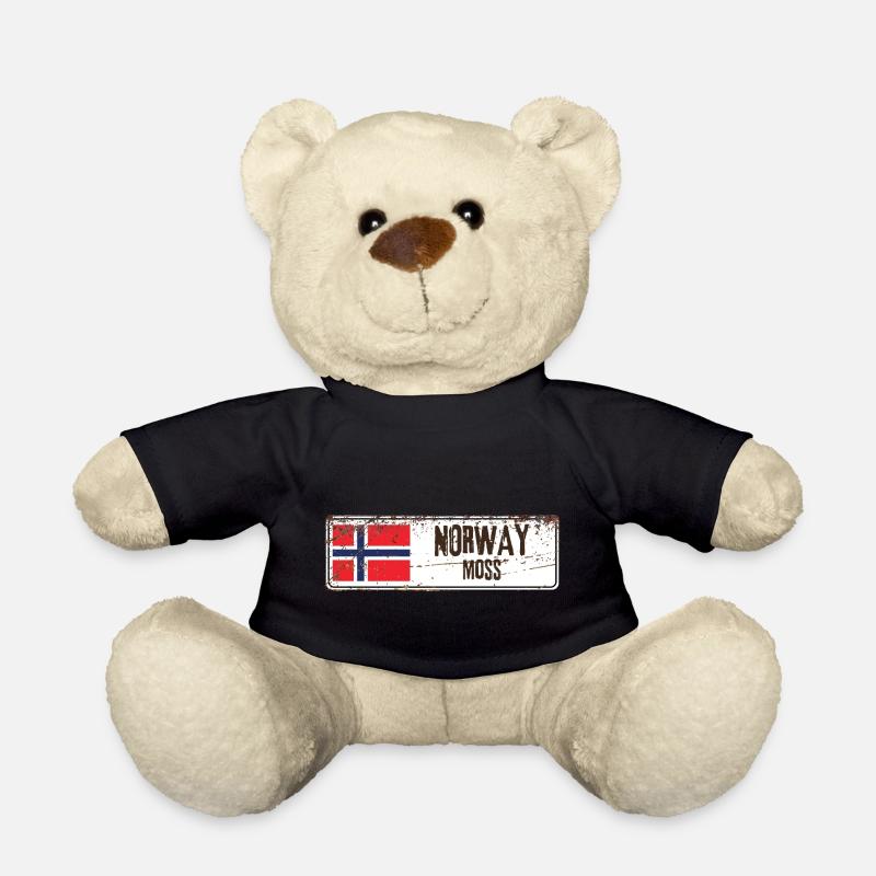 Drapeau de la Norvège Moss - Nounours - noir
