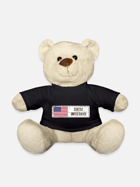 Seattle United States - Teddy Bear - black