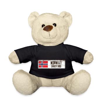 Sandefjord Norwegen Flagge - Teddy - Schwarz - Vorne