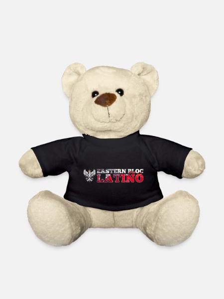 Ostblock Latino Pole Polen weißer Adler Geschenk - Teddy - Schwarz