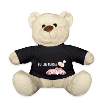 La future mariée - voiture mariage - Nounours - noir - Devant
