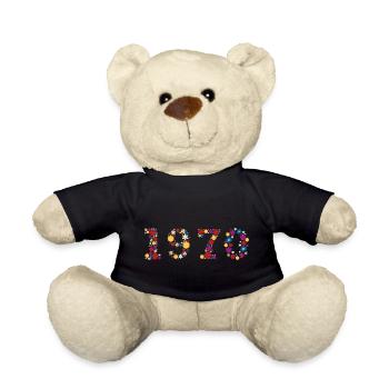 Année 1970 Fleurs - Nounours - noir - Devant