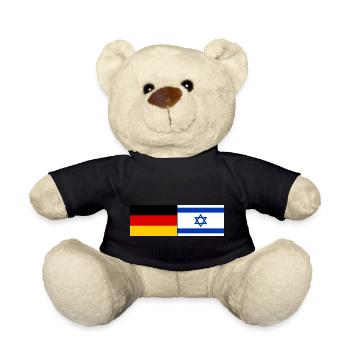 Allemagne Israël Drapeau - Nounours - noir - Devant