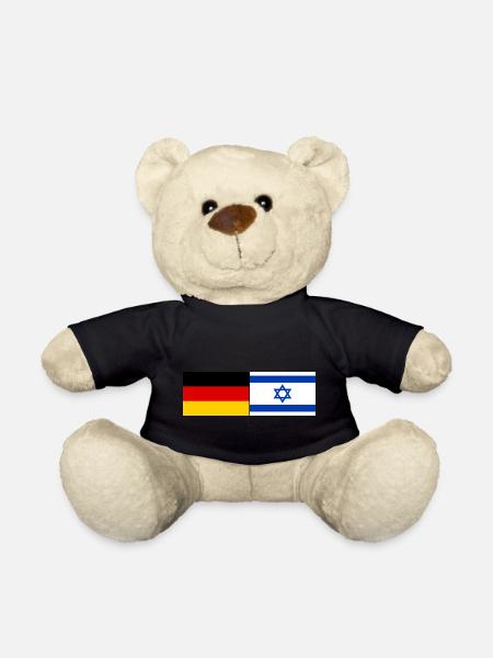 Deutschland Israel Flagge - Teddy - Schwarz