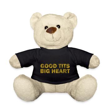 Good Tits Big Heart - Teddy - Schwarz - Vorne