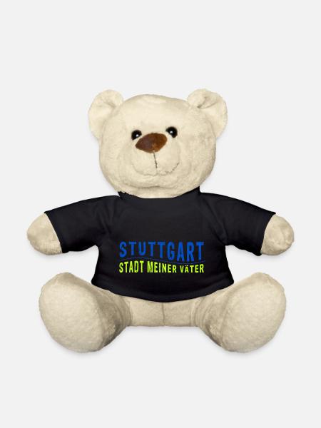 Stuttgart STADT MEINER VÄTER (Vektorgrafik) - Teddy - Schwarz