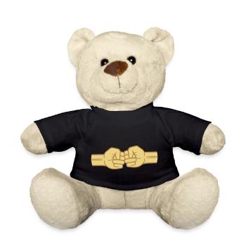2 Bro Poing serré poings amis équipe salutation - Nounours - noir - Devant