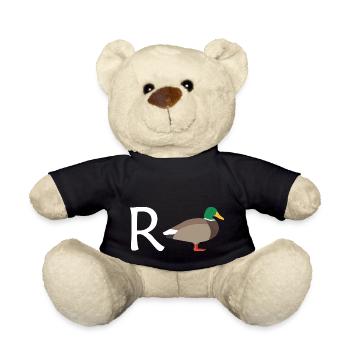 Rente Ente Ruhestand Pension Frührente Geschenk - Teddy - Schwarz - Vorne