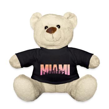 MIAMI USA FLORIDA Palmen Urlaub Skyline - Teddy - Schwarz - Vorne