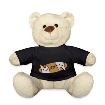 Logo Texte Miaou Chats - Nounours - noir - Devant