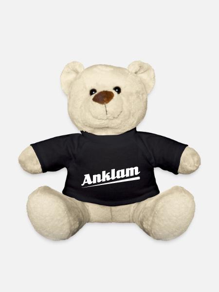 Anklam rockt - Textdesign mit Stadtnamen - Teddy - Schwarz