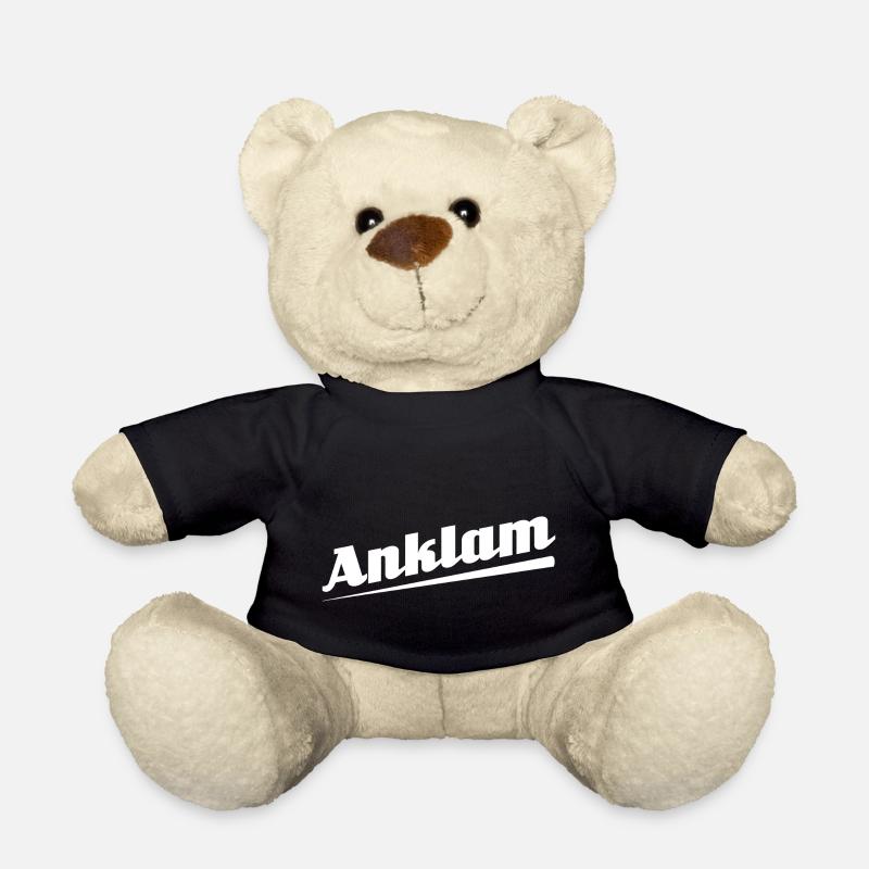 Anklam rockt - Textdesign mit Stadtnamen - Teddy - Schwarz