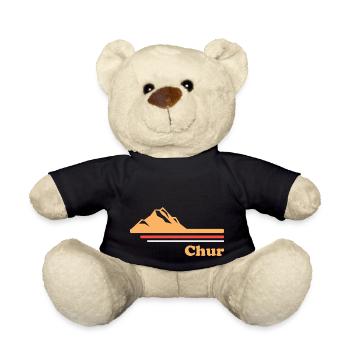 Chur Stadt Schweiz Geschenk - Teddy - Schwarz - Vorne