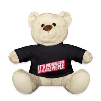 being old people age - Teddy Bear - black - Front