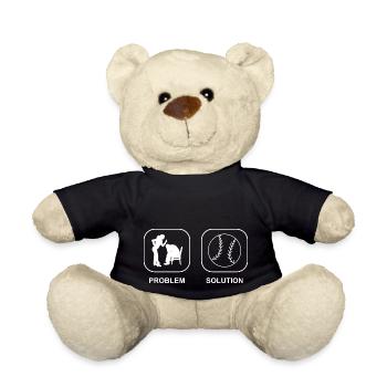 Amateur de baseball Cadeau de baseball Jeu de baseball - Nounours - noir - Devant