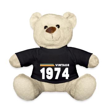 vintage 1974 - Teddy Bear - black - Front