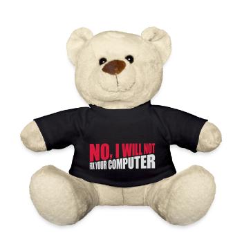 not fix your computer - Teddy Bear - black - Front