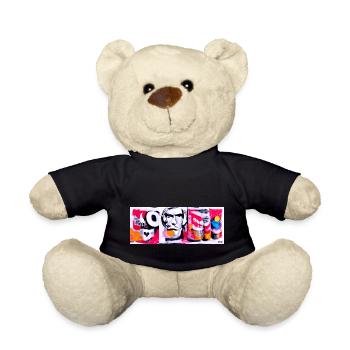 Look At Me Eye Catcher - Retro 80er Style Pop Art - Teddy - Schwarz - Vorne