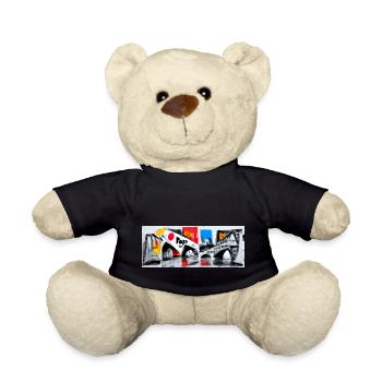 Pop Art Style Banner - Eye catcher - Teddy - Schwarz - Vorne