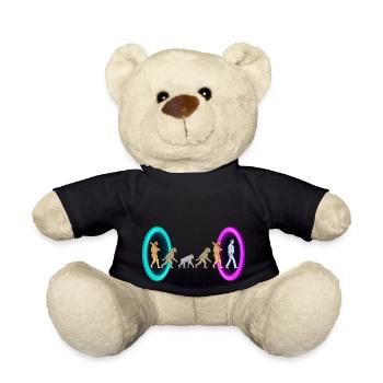 Evolution through portals - Teddy Bear - black - Front
