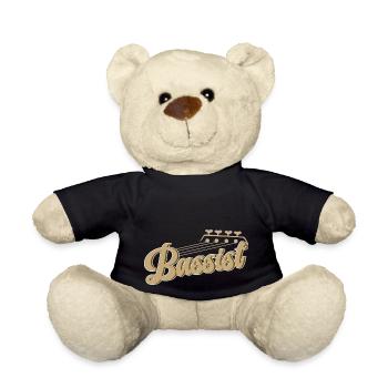 bass, bassist, basspieler, E-bass, Spruch - Teddy - Schwarz - Vorne