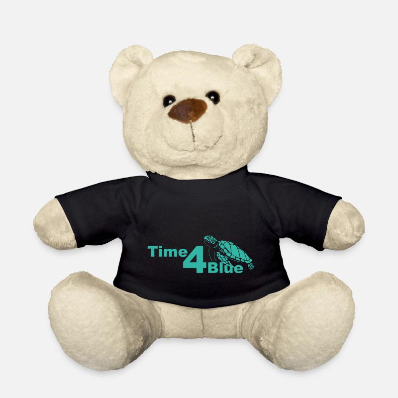 Time4Blue Logo Turquoise - Nounours - noir
