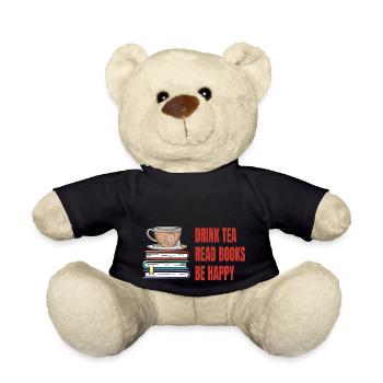Lesen Tea Bücher Tee Buch Teetrinker Leser - Teddy - Schwarz - Vorne