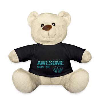 Awesome since 1991 Geschenk - Teddy - Schwarz - Vorne