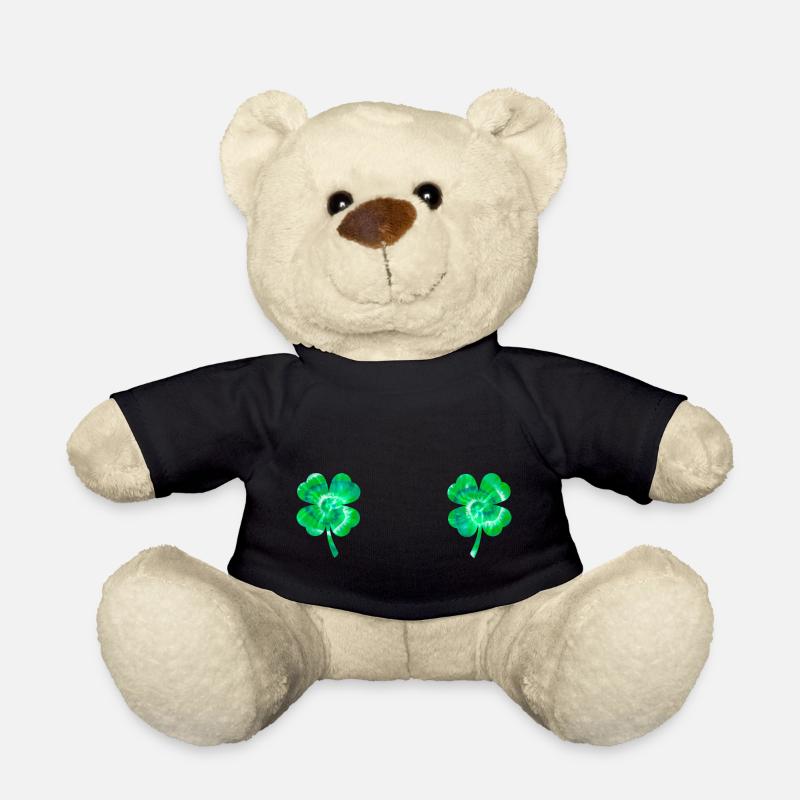 Kleeblatt Brüste Krawatte Farbe Irische Tölpel St. Patricks - Teddy - Schwarz