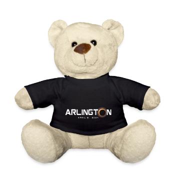 Arlington Texas 2024 Eclipse Souvenir April 8 - Teddy Bear - black - Front