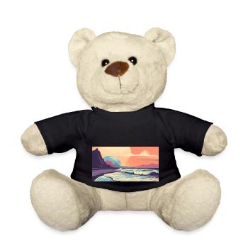 Des vacances et des couchés de soleil ! - Nounours - noir - Devant
