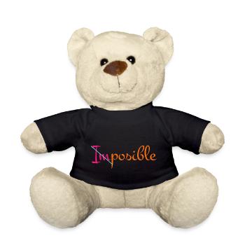 Nothing is imposible - Teddy Bear - black - Front