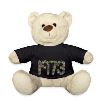 1973 50th Birthday vintage retro Born in 1973 - Teddy Bear - black - Front