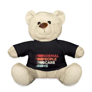 Normale Menschen machen mir Angst - Psych Design - Teddy - Schwarz - Vorne