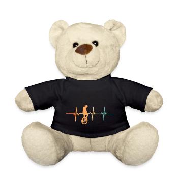Unicycle Heartbeat - Teddy Bear - black - Front