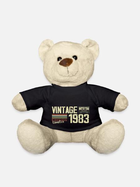 1983 Vintage Rétro Cadeau D'anniversaire 1983 - Nounours - noir