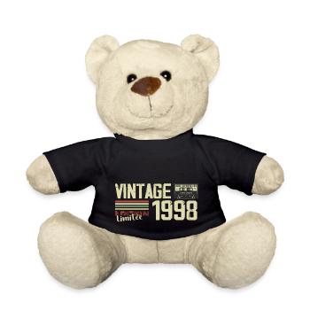 1998 Vintage Rétro Cadeau D'anniversaire 1998 - Nounours - noir - Devant