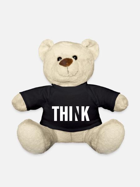 Think - Teddy Bear - black