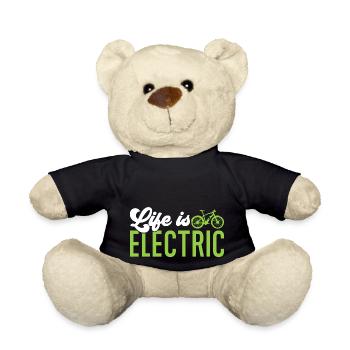 Electric Bike Cycling Biker E-Bike - Teddy Bear - black - Front