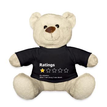 Ratings. When I Was Young 3 Was Decent - Teddy Bear - black - Front
