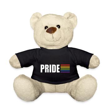 Drapeau arc-en-ciel de la fierté - Nounours - noir - Devant